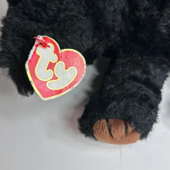 Ty Classic Pepper Black Puppy Dog 1996 Vintage Large Plush Retired 10" Stuffed - Picture 5 of 11